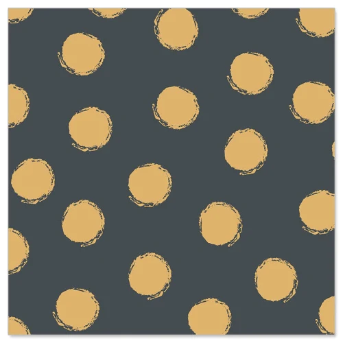 Lunch Napkin - Large GOLD Dots on BLACK